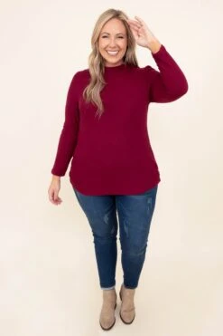 Always Be Happy Top, Burgundy 10 Always Be Happy Top, Burgundy -Chic Soul Store AlwaysBeHappyTop Burgundy 5