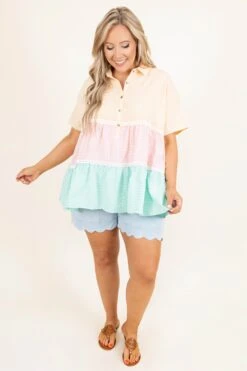 Always Choose Fate Top, Apricot Pink Jade -Chic Soul Store AlwaysChooseFateTop Apricot 0046