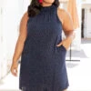 Always Classy Dress, Navy -Chic Soul Store AlwaysClassyDress Navy 0228