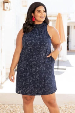 Always Classy Dress, Navy