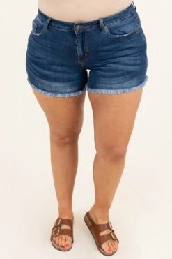 Always First Shorts, Dark Wash -Chic Soul Store AlwaysFirstShorts DarkWash 6310