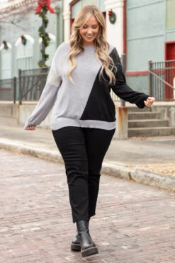 Always Thinking Sweater, Gray 10 Always Thinking Sweater, Gray -Chic Soul Store AlwaysThinkingSweater Gray 4