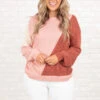 Always Thinking Sweater, Pink -Chic Soul Store AlwaysThinkingSweater Pink 9512