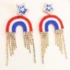 American Rainbow Earrings, Blue
