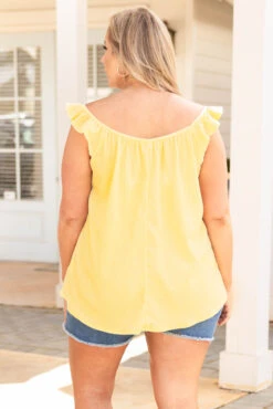 Angel Face Top, Yellow -Chic Soul Store AngelFaceTop Yellow 9693