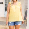 Angel Face Top, Yellow 1 Angel Face Top, Yellow -Chic Soul Store AngelFaceTop Yellow 9702