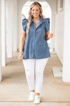 Another Melody Top, Blue -Chic Soul Store AnotherMelodyTop Blue 9958