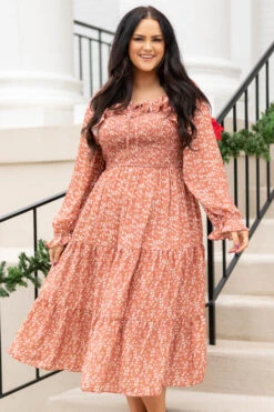 Another Trip Dress, Rust