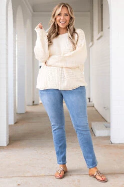 Another Wish Sweater, Natural -Chic Soul Store AnotherWishSweater Natural 0779