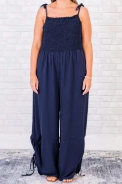 Another Lifetime Jumpsuit, Navy -Chic Soul Store Another Lifetime Jumpsuit Navy 3