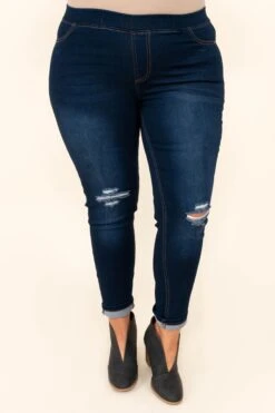 Answer The Phone Jeggings, Dark Wash