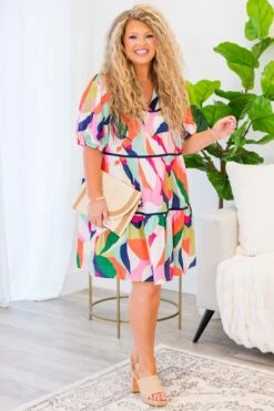 Art Pop Dress, Multi -Chic Soul Store ArtPopDress Multi 4