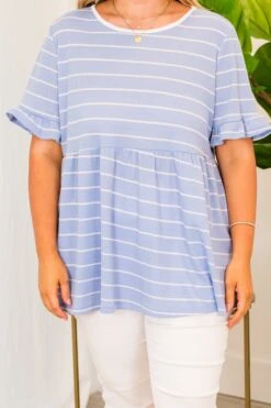 As Pretty As Me Top, Blue -Chic Soul Store AsPrettyAsMeTop Blue