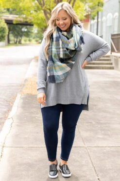 Autumn In New York Scarf, Navy -Chic Soul Store AutumnInNewYorkScarf Navy 2
