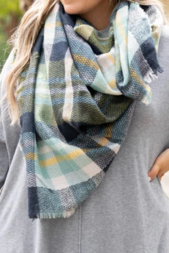 Autumn In New York Scarf, Navy -Chic Soul Store AutumnInNewYorkScarf Navy 3