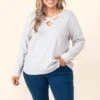Away With Grace Sweater, Gray