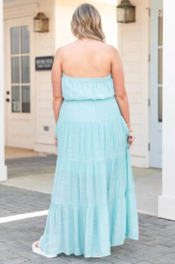 Bahama Breeze Dress, Aqua Blue -Chic Soul Store BahamaBreezeDress AquaBlue 0037