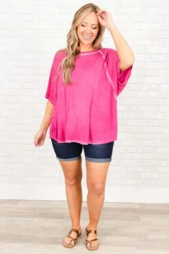 Balanced Top, Hot Pink -Chic Soul Store BalancedTop HotPink 5