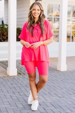 Bare Necessities Set, Neon Coral Fuchsia 12 Bare Necessities Set, Neon Coral Fuchsia -Chic Soul Store BareNecessitiesSet NeonCoralFuchsia 8