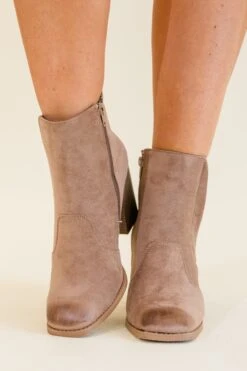 Basic Needs Booties, Taupe -Chic Soul Store BasicNeedsBooties Taupe 2