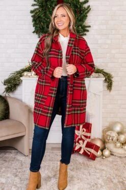 Be Merry Jacket, Red Multi -Chic Soul Store BeMerryJacket Red 6