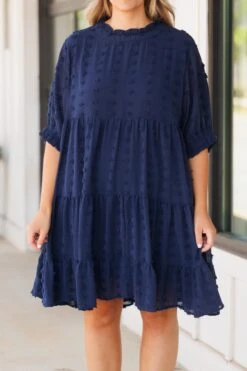 Be My Guide Dress, Navy 12 Be My Guide Dress, Navy -Chic Soul Store BeMyGuideDress Navy 2
