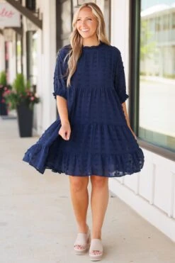 Be My Guide Dress, Navy 10 Be My Guide Dress, Navy -Chic Soul Store BeMyGuideDress Navy 3