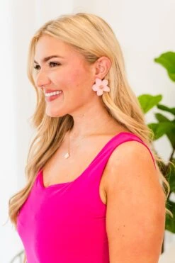 Be My Lotus Earrings, Light Pink 8 Be My Lotus Earrings, Light Pink -Chic Soul Store BeMyLotusEarrings LightPink 3