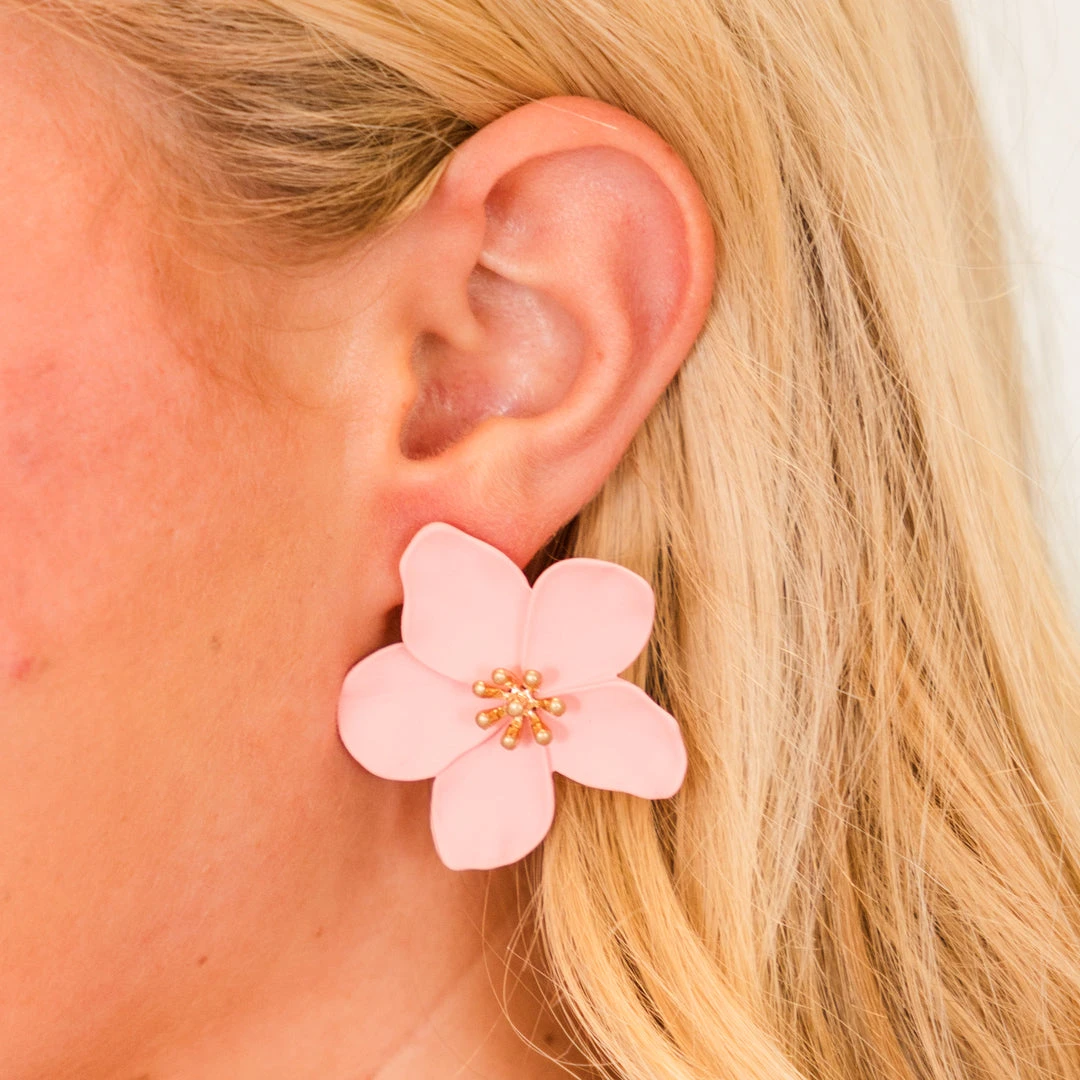Be My Lotus Earrings, Light Pink 6 Be My Lotus Earrings, Light Pink - Image 4