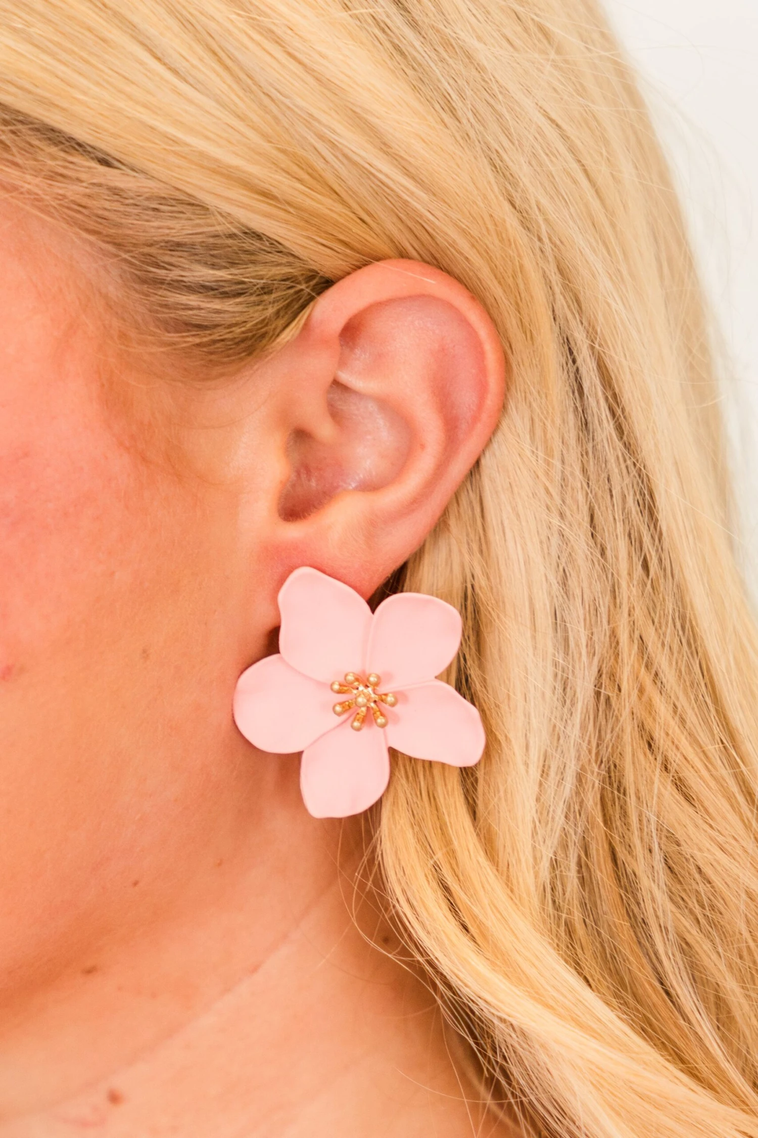 Be My Lotus Earrings, Light Pink 3 Be My Lotus Earrings, Light Pink