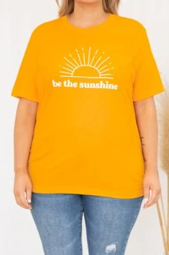 Be The Sunshine Tee, Heather Marmalade -Chic Soul Store BeTheSunshineTee HeatherMarmalade 3150