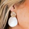 Be Your Best Self Earrings, White -Chic Soul Store BeYourBestSelfEarrings White