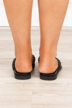 Beach Braid Sandals, Black -Chic Soul Store BeachBraidSandals Black 5