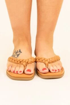 Beach Braid Sandals, New Tan -Chic Soul Store BeachBraidSandals NewTan 3
