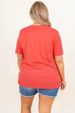 Beautiful Country Tee, Heather Red -Chic Soul Store BeautifulCountryTee HeatherRed