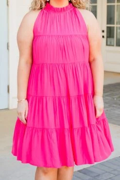 Beautiful Day Dress, Hot Pink -Chic Soul Store BeautifulDayDress HotPink 2