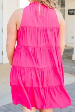 Beautiful Day Dress, Hot Pink -Chic Soul Store BeautifulDayDress HotPink