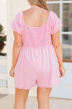 Beautiful Days Ahead Romper, Pink -Chic Soul Store BeautifulDaysAheadRomper Pink 1