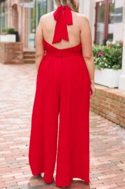 Beautiful Essence Jumpsuit, Red -Chic Soul Store BeautifulEssenceJumpsuit Red 1