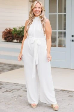 Beautiful Essence Jumpsuit, White -Chic Soul Store BeautifulEssenceJumpsuit White 13