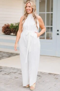 Beautiful Essence Jumpsuit, White -Chic Soul Store BeautifulEssenceJumpsuit White 15
