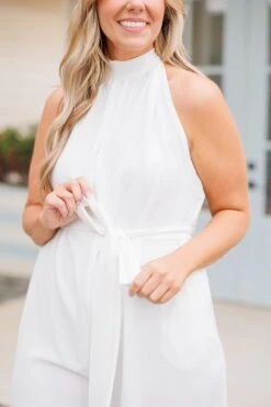 Beautiful Essence Jumpsuit, White -Chic Soul Store BeautifulEssenceJumpsuit White 17