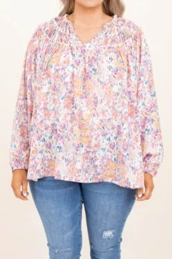 Beautiful Masterpiece Top, Orange Multi -Chic Soul Store BeautifulMasterpieceTop OrangeMulti 9939