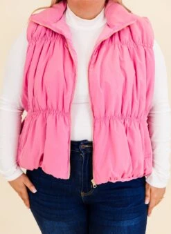 Behind Blue Eyes Vest, Pink -Chic Soul Store BehindBlueEyesVest Pink