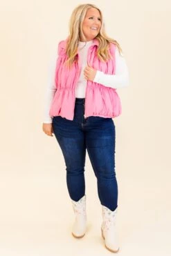Behind Blue Eyes Vest, Pink -Chic Soul Store BehindBlueEyesVest Pink 5
