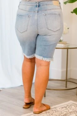 Belle Bermuda Shorts, Medium Wash 13 Belle Bermuda Shorts, Medium Wash -Chic Soul Store BelleBermudaShorts MediumWash 4