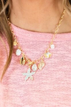 Beneath The Tides Necklace, Gold