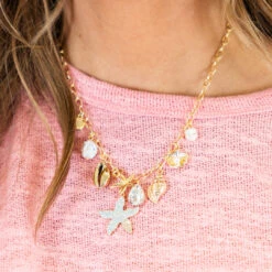 Beneath The Tides Necklace, Gold -Chic Soul Store BeneathTheTidesNecklace Gold 4