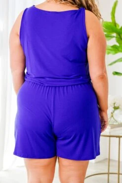 Beyond Obsessed Romper, Bright Blue -Chic Soul Store BeyondObsessedRomper BrightBlue 2