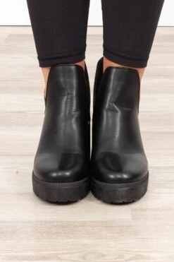 Big Steps Booties, Black -Chic Soul Store BigStepsBooties Black 8556